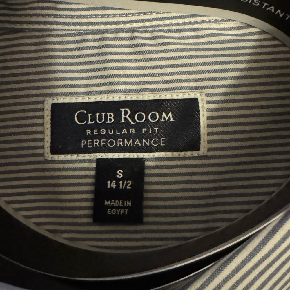 Men’s Short Sleeve Cotton Club Room Performance Button Down Small NWT - Picture 4 of 5